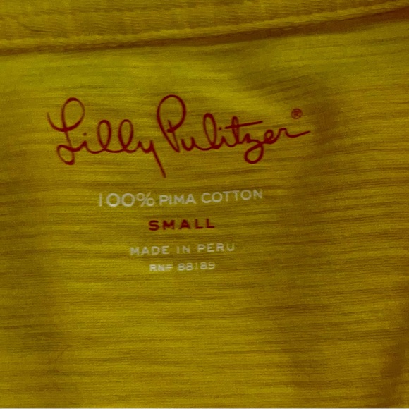 Lilly Pulitzer Shay Ruffled Tank Top Yellow Small - Picture 2 of 6